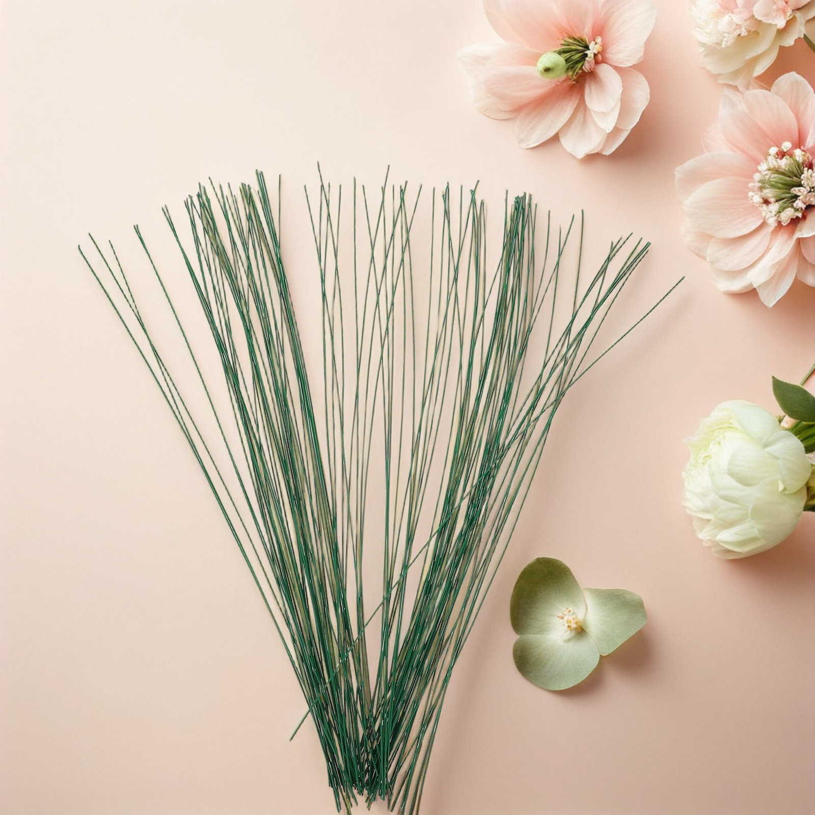 100Pcs Floral Stem Wire Green  - огляд і ціна Wire Stem Florist