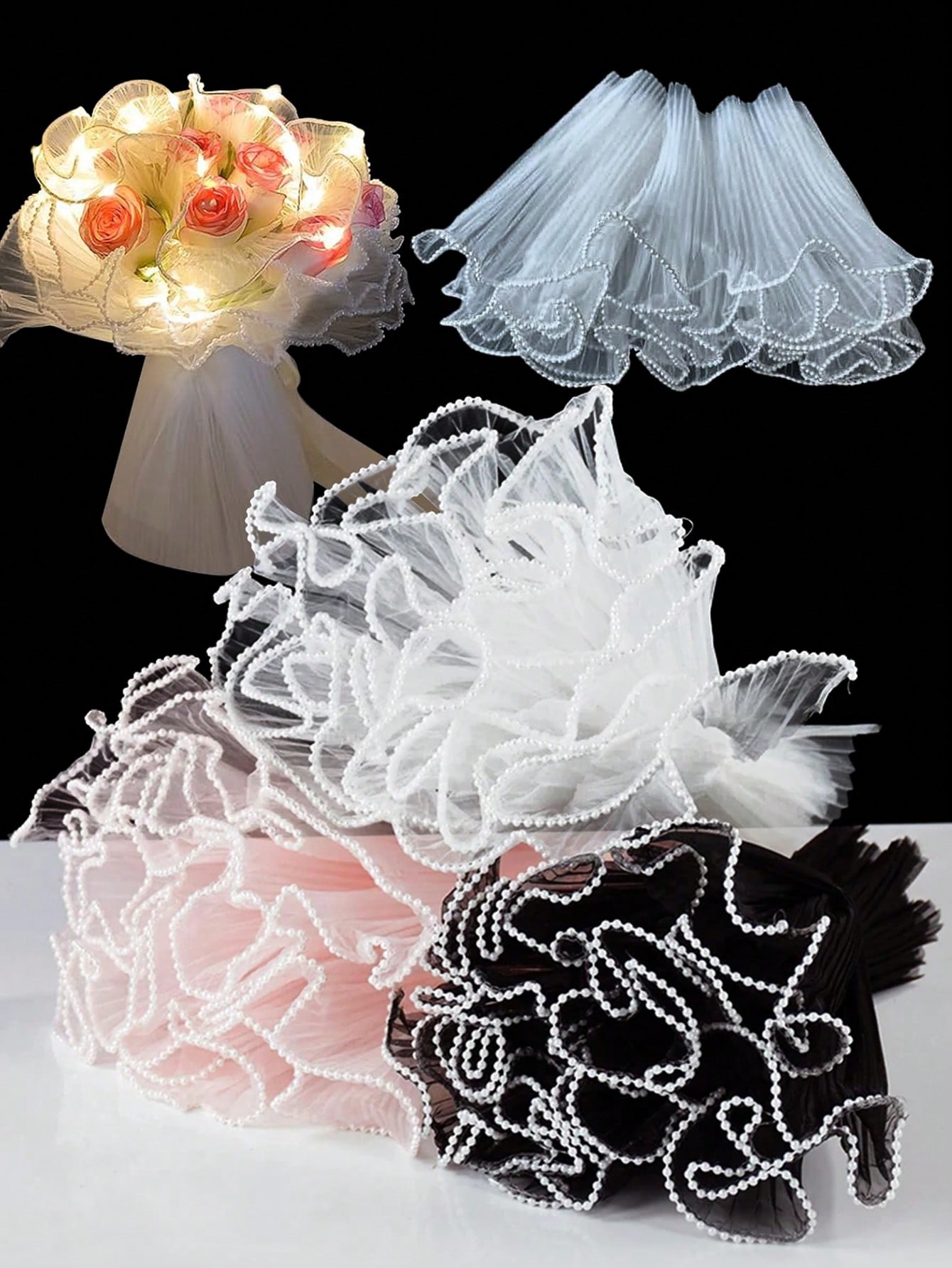 4Yards Faux Pearl Edge Flower  - огляд і ціна The Florist Supply