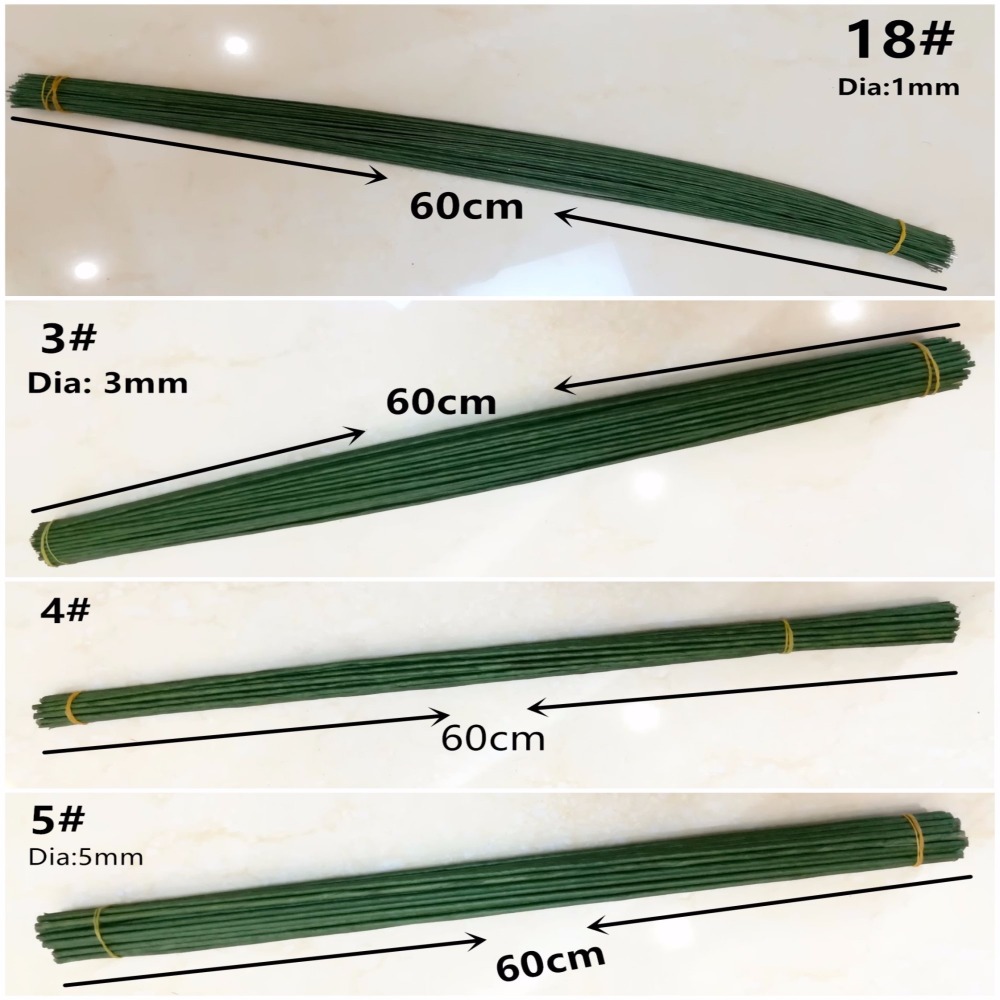 1mm 2/3/4/5mm 40/60cm Dark Gre - огляд і ціна Wire Stem Florist